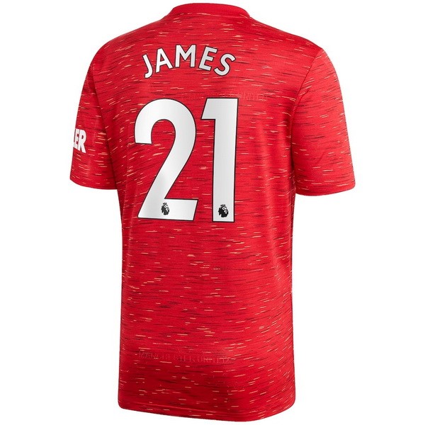 Camiseta Manchester United NO.21 James Replica Primera Ropa 2020/21 Rojo